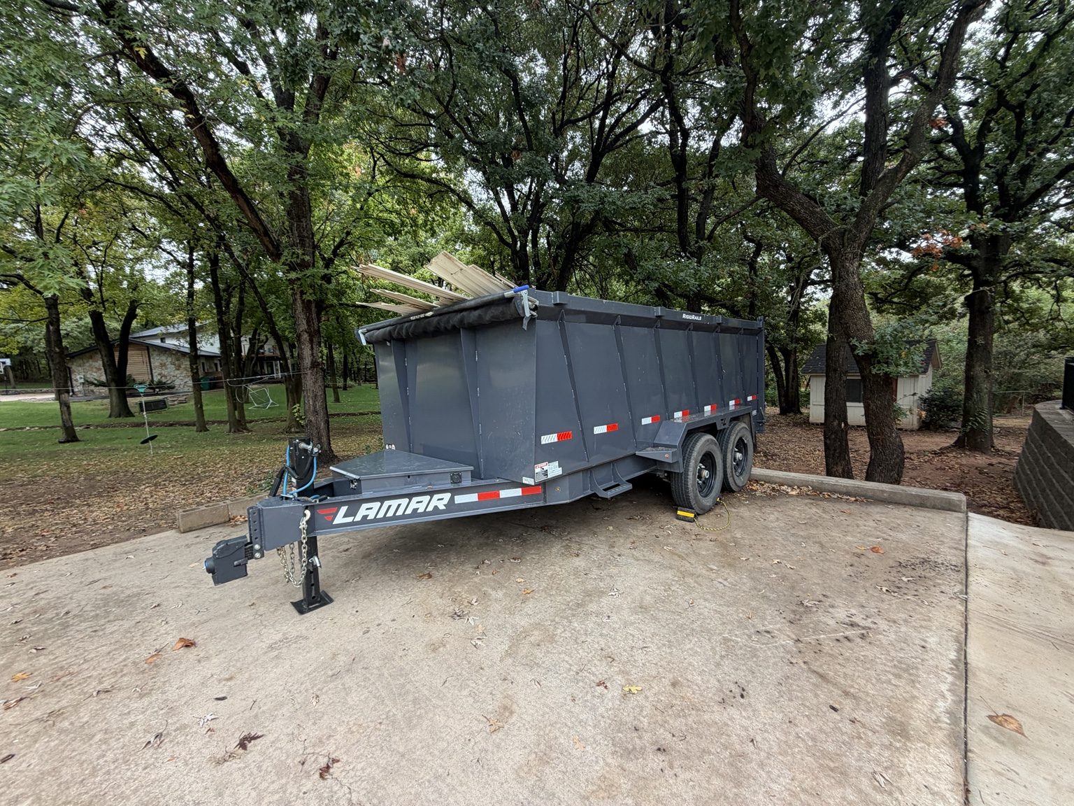 Loaded NexGen dump trailer